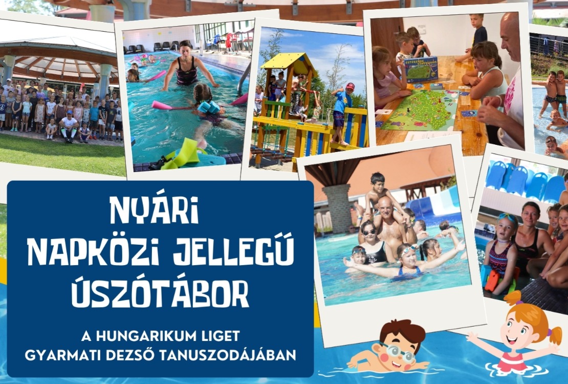 Nyári napközi jellegű úszótábor a Gyarmati Dezső Tanuszoda és Termálfürdőben - 2025. BETELT!