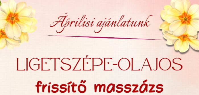 2026. áprilisi masszázsajánlatunk