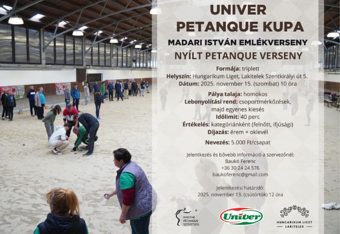 Univer Petanque Kupa 2025. ősz