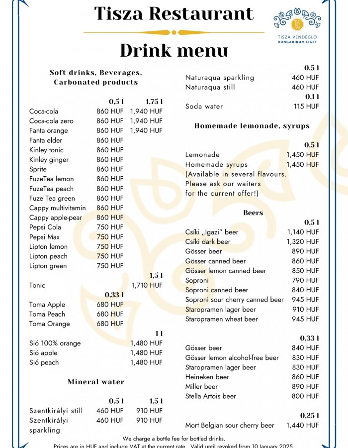 Drink menu 1